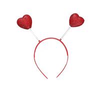 Kalttoy Serre-tête martien en forme de cœur pour Halloween Alien métallique HeadBopper Star Martianantenna Bandeau Adulte