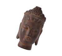 Kalttoy Statue bouddhiste en forme de tête de Bouddhas pour méditations, espace et autels spirituels, résines, couleur pierre