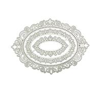 Kalttoy Vintage Ovale en Dentelle Border Cut pour Fabrication Cartes Cadre Coupe Die Modèles Gaufrage pour Photo Scrapbook