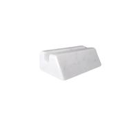 kalu creations Support en marbre blanc naturel - Porte-tablette, smartphone ou cartes de visite de bureau - Design élégant pour la maison et le bureau - Fabriqué à la main en Italie - By