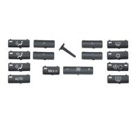 Kalunfex Lot de 14 boutons de commande de climatisation A/C pour 5 touches de chauffage de climatisation E39 E53 64116915812 A/C