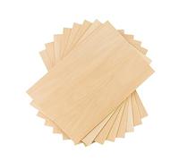 KALUROIL 10 Planches de contreplaqué de pour la pyrogravure Bois Brut de qualité supérieure pour Vos projets de Bricolage - Les maquettes et Plus Encore!（300 * 200 * 3mm）