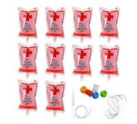 KALUROIL 19 PCS Poche De Sang -Sac de Sang Boissons pour Halloween - Sang Réutilisables avec Seringue et Autocollants - Décoration Horreur pour Fêtes et Cosplay
