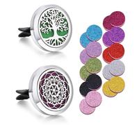 KALUROIL 2 PCS Diffuseur d'huiles essentielles pour voiture - avec 20 feutres de remplacement - Parfumez votre trajet en toute simplicité !