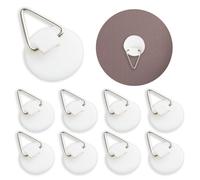 KALUROIL 30 PCS Crochet Adhésif Tableau - Fixations pour cadres adhésives invisibles - Supports adhésifs verticaux pour tableaux, plaques murales et art décoratif - crochets adhésifs(rond)