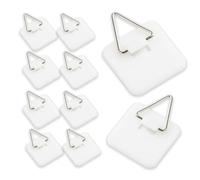 KALUROIL 30 PCS Crochet Adhésif Tableau - Fixations pour cadres adhésives invisibles - Supports adhésifs verticaux pour tableaux, plaques murales et art décoratif - crochets adhésifs(grand carré)