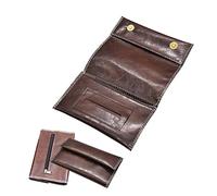 KALUROIL Blague à Tabac en Cuir, Pochette à Tabac en Cuir, Fermeture magnétique, avec Compartiment Filtre, Blague à Tabac et à Filtres en Cuir de Haute Qualité (Marron Vintage)