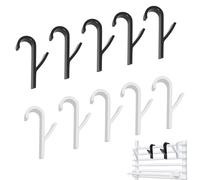 KALUROIL Crochet de Radiateur Blanc - Lot de 10 Crochets Amovibles pour Serviettes, Sèche-serviettes et Accessoires de Salle de Bain - Compatibles avec Tous les Radiateurs Standards (Blanc)