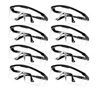 KALUROIL KAYLRE 8 Lunettes de Sécurité Transparentes - Lunettes de Protection Avec Verres en Plastique, Pont-de-Nez et Embouts de Branches en Caoutchouc pour plus de Confort (noir)