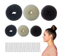 KALUROIL Machine à Pain Donut 6PCS | Kit Chignons avec 20 Épingles à Cheveux | Accessoires pour Danseurs, Enfants, Filles et Femmes - pour des Coiffures Élégantes et Faciles à Réaliser
