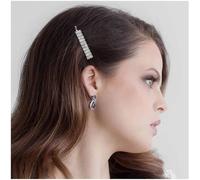 Kalvd-Vintage Cristal Pince À Cheveux Feuille Cz Barrette À Cheveux Feuille D'or Épingle À Cheveux Strass Épingles À Cheveux Brillant Chapeaux De Mariée Accessoires De Cheveux Décoratifs Bijoux