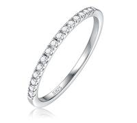 KALVICA Bague Femme Argent 925 Moissanite Rond D Couleur VVS1 Bague 2mm Demi Éternel Empilable Bague de Fiançailles Mariage Promise Alliance Femme Homme Taille 5-11