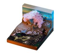 KALWEL Calendrier 3D 2025 - Cabane dans les arbres avec lumière, bloc-notes 3D Artsy Pads Calendrier 2025, carnet de notes déchiré à la main, sculpture en papier, ornements créatifs, cabane dans les
