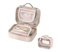 KALWEL, Sac de rangement, trousse de toilette, trousse de voyage pour articles de toilette, trousse de toilette pour femme, trousse de maquillage à fenêtre haute transparence, adaptée pour la vie