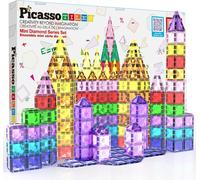 KALWL-80 Piece Magnetic Building Block Mini Diamond Series Travel Size On-The-Go Magnet Construction Toy Set Stem Learning Kit Educational Playset Child Brain Development Stacking Blocks Ptm80