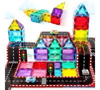 KALWL-Construction Magnetique Enfant,Jouet Enfant 3 Ans,Jeu De Construction Magnétique Jouet Enfant 3 4 5 6 Ans Fille Garcon,65 Pièces Ensemble De Décorations De Route
