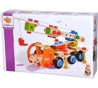 KALWL-Constructor Chariot De Grue En Bois Polyvalent,170 Composants,4 Constructions Différentes,Bois De Hêtre Certifié Fsc 100%,Pour Les Enfants À Partir De 6 Ans