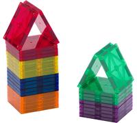 KALWL-Kit De Démarrage-Ensemble De 30 Carrés : Maintenant Avec Des Aimants Plus Puissants,Des Carreaux Magnétiques Robustes Et Super Durables Avec Des Couleurs Vives Et Claires Stem Jouets Pour Enfan