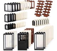 KALWL-Lot De 118 Blocs De Construction Pour Fenêtres Et Portes Pour Maisons Villes Architecture Accessoires City Moc Pièces Pour Enfants Compatible Avec Les Grandes Marques Multicolore