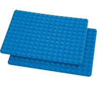 KALWL-Lot De 2 Plaques De Construction Pour Grands Blocs De Serrage,Bleu Océan,255X191X8 Mm,12X16 Picots,Non Empilables