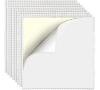 KALWL-Lot De 8 Plaques De Construction Compatibles Avec La Plupart Des Marques-25,5X25,5 Cm-Plaque De Base À Décoller Et À Coller Pour Plateau De Table,Mur,Plaque De Base Blanche
