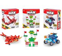 KALWL-Zuru Lot De 3 Briques Sur Le Thème De La Construction (Lot De 3) Par Zuru Plus De 300 Blocs De Construction De Jouets,3 Modèles À Construire,Dragon Attack,Green Castle Et Space Car