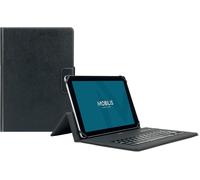 KALWS-Coque De Protection Folio Universelle Avec Clavier Bluetooth Français 9-11'"",Housse Clavier Azerty Compatible Ios,Windows,Android Noir