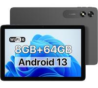 KALWS-Tablette Android 13,Tablette 10.1 Pouces 2024 Newest,G2 Tab Tablet Tactile,Wifi 6/Bt5.0,8Go(4+4)+64Go/Tf 1Tb,Tablette Android,Rk3562 Quad-Core,6000Mah,1280 * 800Ips,8Mp Caméra,Gris