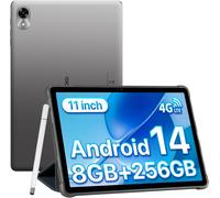 KALWS-Tablette Android 14,Tablette 11 Pouces 8(4+4)Go Ram+256Go Rom/Tf 1To,4G Dual Sim Tablette Avec Stylet,7200Mah,13Mp Kamera,Octa-Core Tablette Tactile Gps/Bt5.0/Face Id,G9 Tab Tablet-Gris