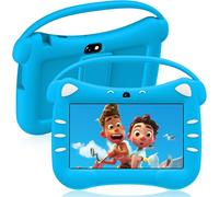 KALWS-Tablette Educative Enfant 7 Pouces Android Tablette Enfants Avec Wifi Cntrôle Parental Double Caméra Étui De Sécurité 2 Go De Ram 32 Go Rom 128 Go Extensible De 3-12 Ans Filles Garçons(Bleu)