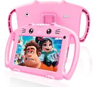 KALWS-Tablette Pour Enfant 7 Pouces Android Tablette Enfants Avec Wifi 32Go Rom Tablet Tactile Educative Contrôle Parental Double Caméra Kid-Proof Étui (Rose)