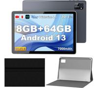 KALWS-Tablettes Android 13,Tablettes Android 10 Pouces Avec Étui De Protection,Processeur Octa-Core,Caméra Frontale 5 Mpx Et Arrière 8 Mpx,Tablettes Ips Bluetooth 7 000 Mah,Tablette Wi-Fi
