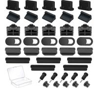 Kaly-40 Pièces De Capuchons Anti-Poussière Usb En Silicone Pour Caméra D'ordinateur,Usb,Usb C,Rj45,Hdmi,Port Sd,Prise Casque,Port Audio (8 Types)