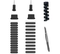 Kaly-Kit Anti-Poussière Pour Téléphone Mobile Kit Anti-Poussière Pour Haut-Parleur Mesh Sticker Usb Type C Port Cap Cover Headphone Dust Plugs Set For Mobile Speaker Charging Port And Earphone Jack