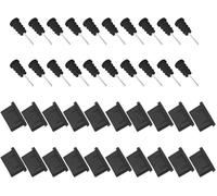 Kaly-Lot De 20 Paires De Bouchons Anti-Poussière Usb C Pour Port De Charge De Type C Et Prise Casque Bouchons Anti-Poussière En Silicone Compatible Avec Samsung S10 Note Pixel One Plus Dernier Mac