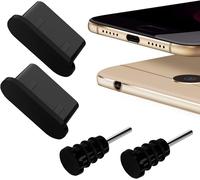 Kaly-Lot De 4 Bouchons Anti-Poussière Usb 3.1 Type C Pour Samsung Galaxy A56 A36 A26 A16 A06 A55 A35 A15 A05 A54 A34 A14 4g 5g A52 A51 S20 Fe S21 S22 S23 S23 S2 4 S25.Capuchon De Protection Anti-Pous