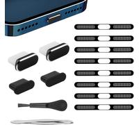 Kaly-Lot De 8 Autocollants Anti-Poussière Pour Iphone 16/15/Pro/Pro Max,Bouchons Usb-C,Anti-Poussière,Grille De Haut-Parleur,Nettoyant Pour Port De Charge Pour Tous Les Appareils Type-C,