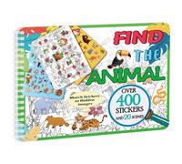 Kalysky Find The Animal Sticker Book Le livre d'autocollants pour enfants comprend 20 thmes, plus de 400 autocollants d'animaux pour enfants, jo