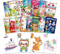 Kalysky Lot de 15 Livres de Coloriage pour Enfants (21,6 x 15 cm), Ensemble de Livres de Coloriage pour Sacs de Fête de 4 à 8 ans, Packs de Livres d'activités pour Enfants pour Les Voyages en Avion