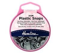 KAM Boutons-pression en plastique : 25 x 12,4 mm. Ensembles : gris