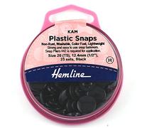 KAM Boutons pression en plastique : 25 x 12,4 mm. Ensembles : noir