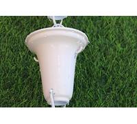 KAM Home Chaîne de pluie évasée avec adaptateur de gouttière en laiton pour installation de chaîne de pluie (blanc, 8,5)