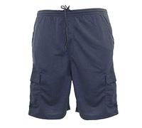 Kam Hommes Taille Coton Terry Jersey Short Cargo (300) - Bleu Marine, 6XL Taille (60-62 inches)