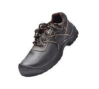 KAM-LITE Chaussures de Travail Homme Femme, Chaussures de Sécurité S3 SRC,Embout Acier Bottes De Sécurité en Cuir Résistantes et Imperméables Antidérapantes 44EU