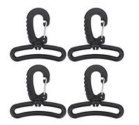 KAM Lot de 10 mousquetons pivotants en plastique pour sac à dos, sac de voyage, sangle, sac à bandoulière, sac à main et sac à main, 50 mm, noir