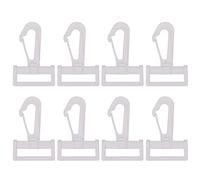 KAM Lot de 10 mousquetons pivotants en plastique pour sac à dos, sangle, sac à bandoulière, sac à main, collier pour animal domestique, 32 mm, blanc