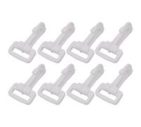 KAM Lot de 10 mousquetons rotatifs en plastique pour sac à dos, sangle, sac de voyage, sac à main, collier d'animaux domestiques, loisirs créatifs, 25 mm, blanc