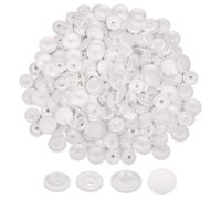 Kam Lot de 100 boutons pression en plastique blanc mat T5 (taille 20) pour couches, blazers, vêtements d'enfants, costumes, travaux manuels, vestes, chemises et tissus d'ameublement