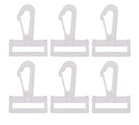 KAM Lot de 100 mousquetons pivotants en plastique pour sac à dos, sangle, sac à bandoulière, sac à main, collier pour animal domestique, 38 mm, blanc