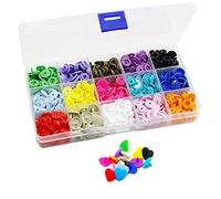 KAM Lot de 150 boutons pression en forme de cœur avec boîte de rangement BetterJonny Taille 20 T5 Plastique brillant Sans couture pour vêtements et travaux manuels